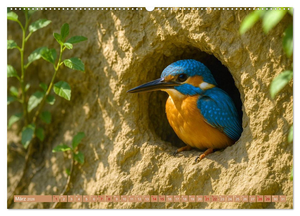 Eisvogelträume am Wasser (CALVENDO Wandkalender 2026)