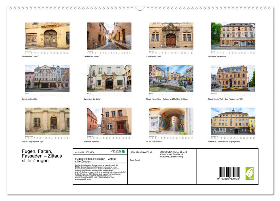 Fugen, Falten, Fassaden – Zittaus stille Zeugen (CALVENDO Premium Wandkalender 2026)
