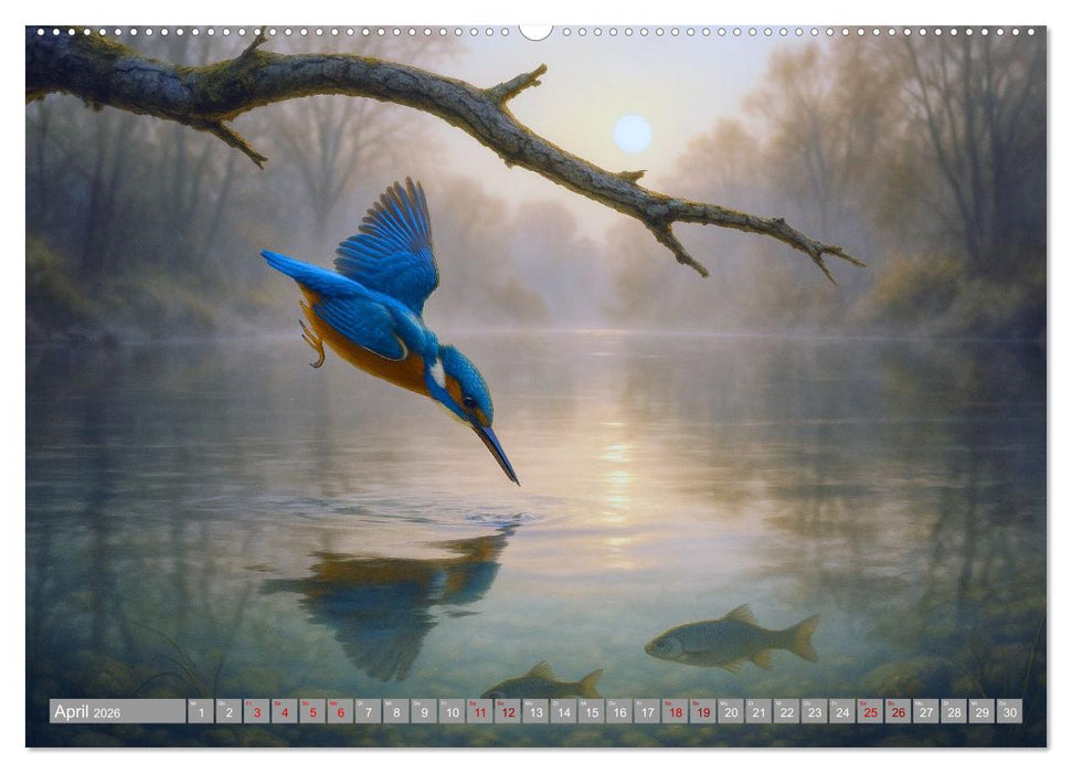 Eisvogelträume am Wasser (CALVENDO Premium Wandkalender 2026)