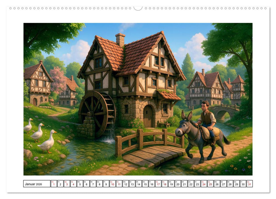 Farbenfrohes Mittelalter (CALVENDO Premium Wandkalender 2026)
