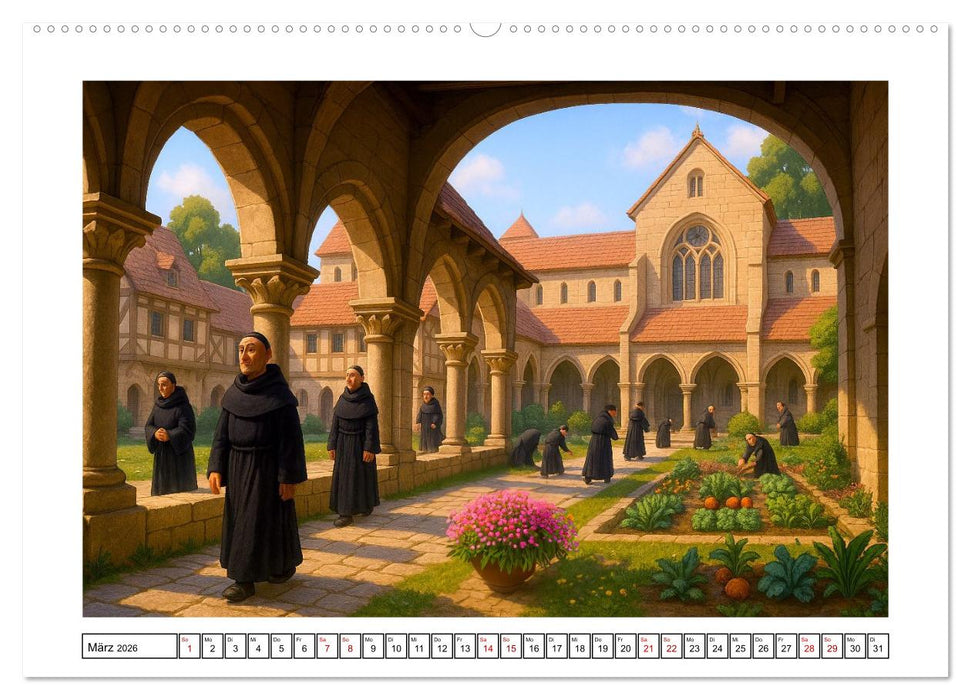 Farbenfrohes Mittelalter (CALVENDO Premium Wandkalender 2026)