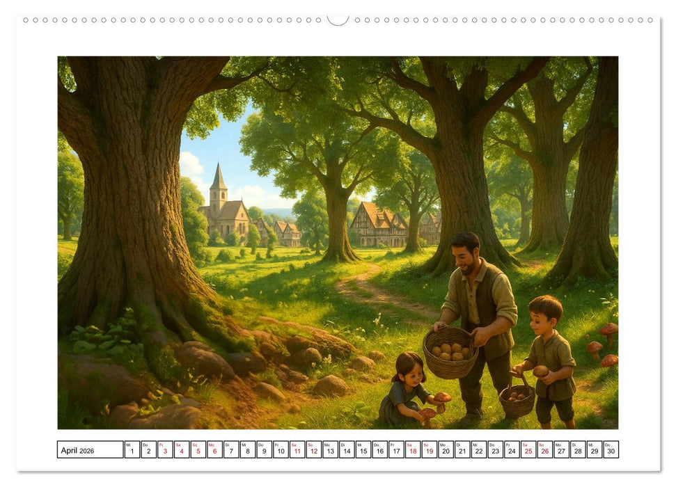 Farbenfrohes Mittelalter (CALVENDO Premium Wandkalender 2026)