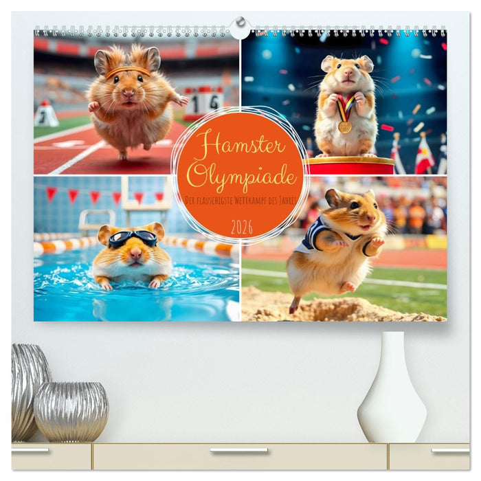 Hamster Olympiade - Der flauschigste Wettkampf des Jahres (CALVENDO Premium Wandkalender 2026)