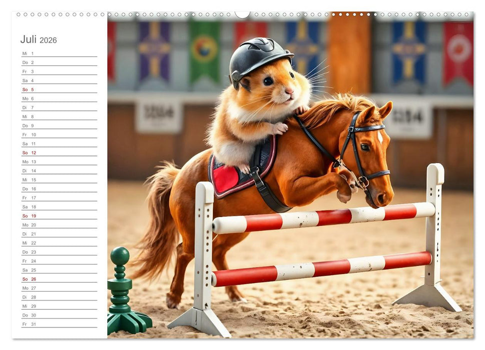 Hamster Olympiade - Der flauschigste Wettkampf des Jahres (CALVENDO Premium Wandkalender 2026)