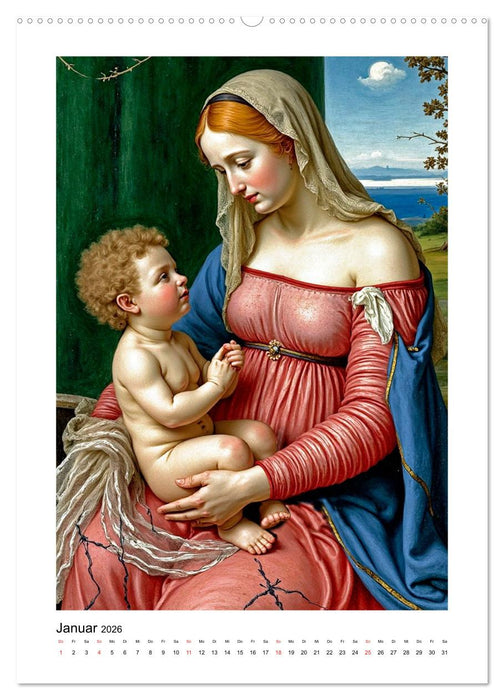 Marienbilder der Renaissance neu interpretiert (CALVENDO Wandkalender 2026)