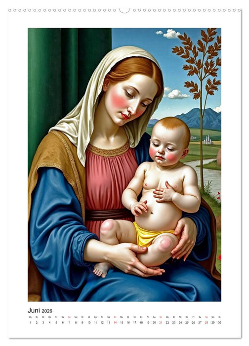 Marienbilder der Renaissance neu interpretiert (CALVENDO Wandkalender 2026)