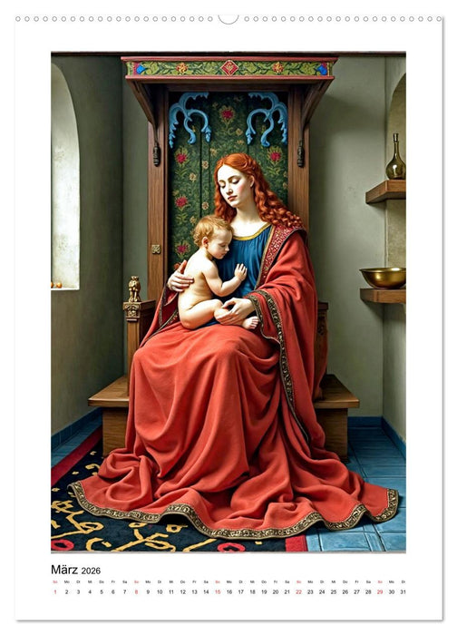 Marienbilder der Renaissance neu interpretiert (CALVENDO Premium Wandkalender 2026)
