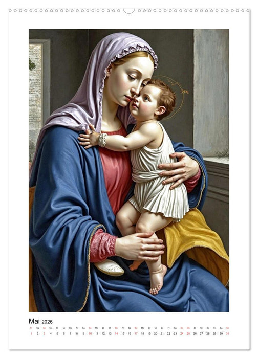 Marienbilder der Renaissance neu interpretiert (CALVENDO Premium Wandkalender 2026)