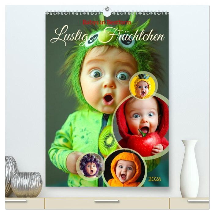 Babys in Bestform - Lustige Früchtchen (CALVENDO Premium Wandkalender 2026)