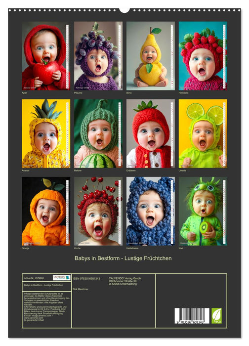 Babys in Bestform - Lustige Früchtchen (CALVENDO Premium Wandkalender 2026)