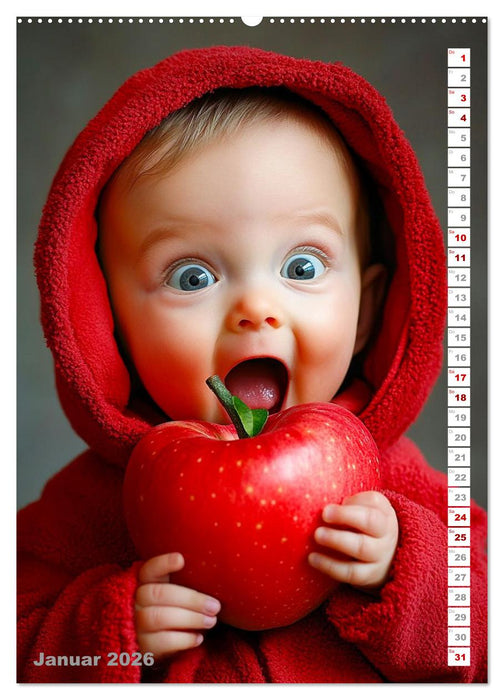 Babys in Bestform - Lustige Früchtchen (CALVENDO Premium Wandkalender 2026)