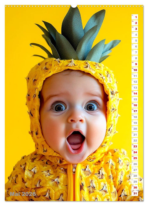 Babys in Bestform - Lustige Früchtchen (CALVENDO Premium Wandkalender 2026)