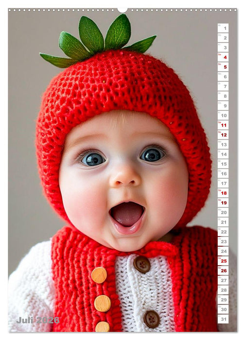 Babys in Bestform - Lustige Früchtchen (CALVENDO Premium Wandkalender 2026)