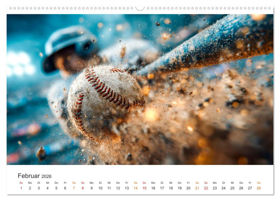 Power Baseball (CALVENDO Premium Wandkalender 2026)