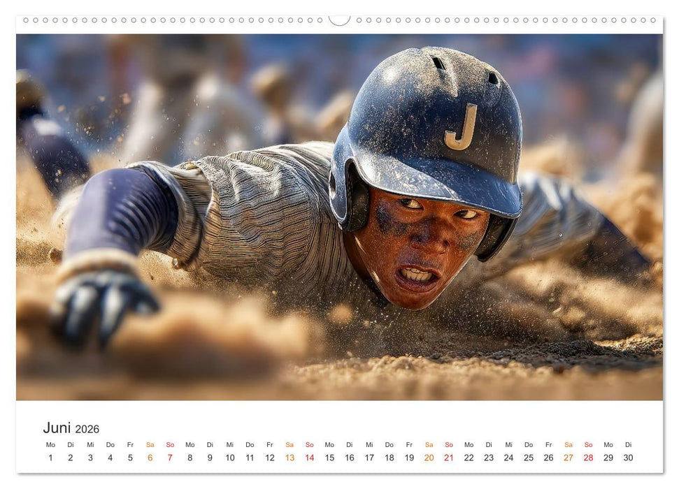 Power Baseball (CALVENDO Premium Wandkalender 2026)