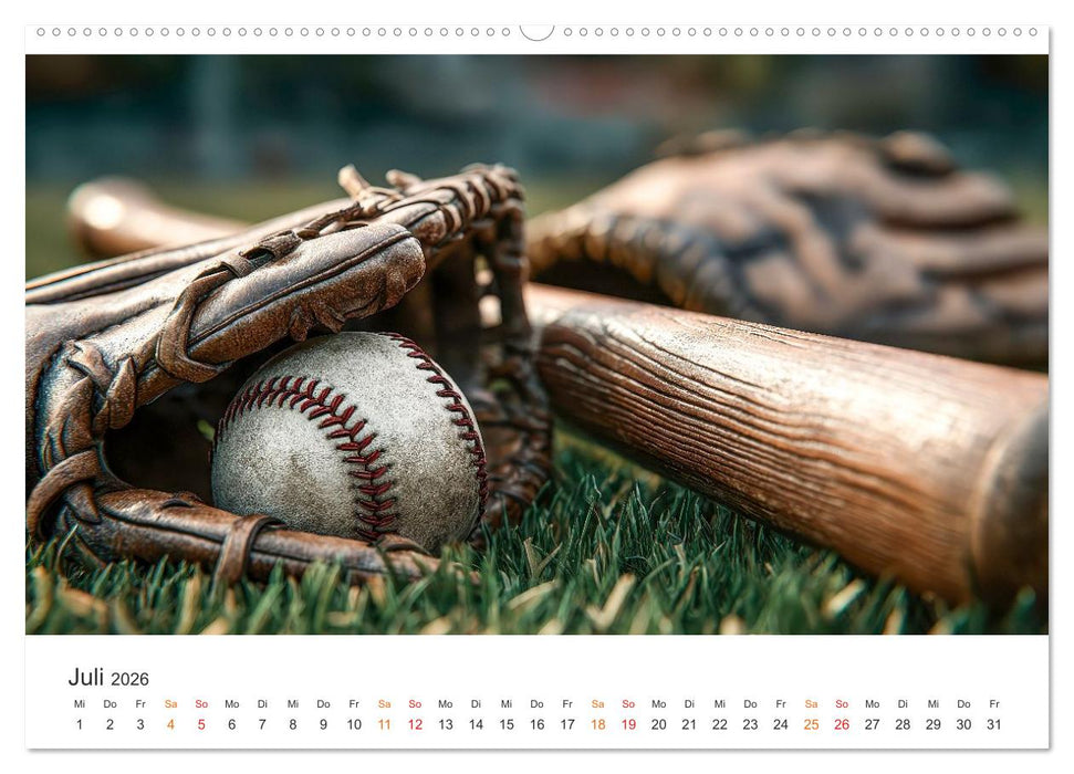 Power Baseball (CALVENDO Premium Wandkalender 2026)