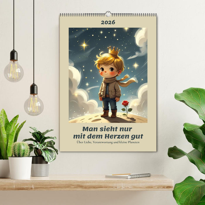 Man sieht nur mit dem Herzen gut – Über Liebe, Verantwortung und kleine Planeten (CALVENDO Wandkalender 2026)