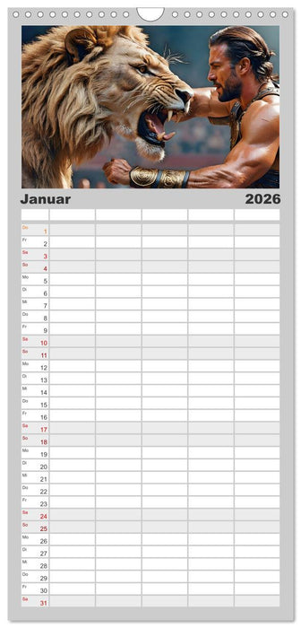 Gladiatoren - ein Leben für den Kampf (CALVENDO Familienplaner 2026)