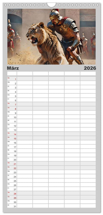 Gladiatoren - ein Leben für den Kampf (CALVENDO Familienplaner 2026)