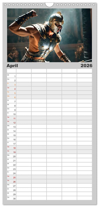 Gladiatoren - ein Leben für den Kampf (CALVENDO Familienplaner 2026)