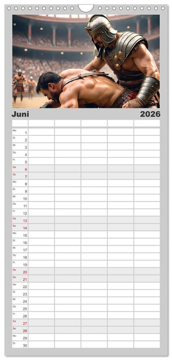 Gladiatoren - ein Leben für den Kampf (CALVENDO Familienplaner 2026)