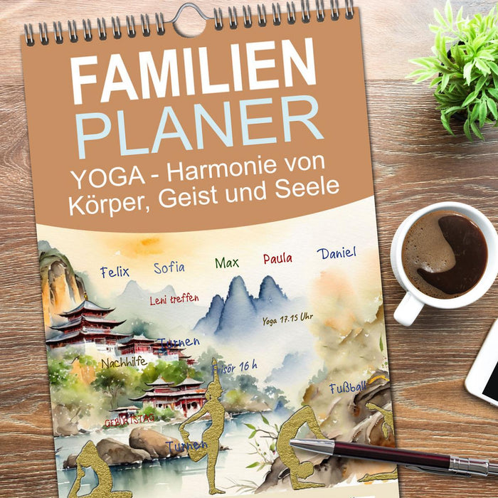 YOGA - Harmonie von Körper, Geist und Seele (CALVENDO Familienplaner 2026)