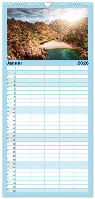 Sardinien - Karibik des Mittelmeers (CALVENDO Familienplaner 2026)