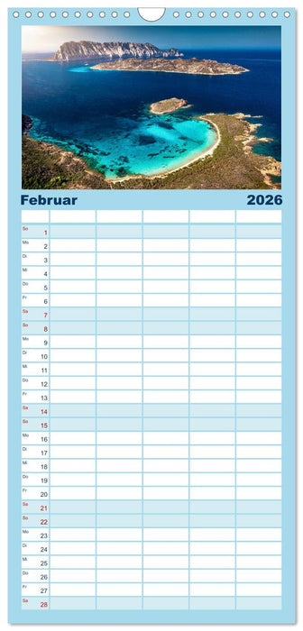 Sardinien - Karibik des Mittelmeers (CALVENDO Familienplaner 2026)