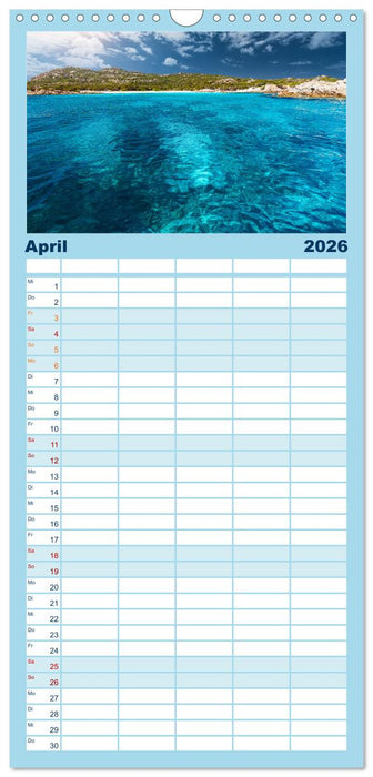 Sardinien - Karibik des Mittelmeers (CALVENDO Familienplaner 2026)