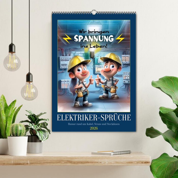 Elektrikersprüche (CALVENDO Wandkalender 2026)
