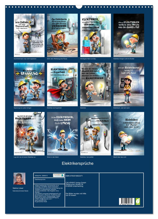 Elektrikersprüche (CALVENDO Wandkalender 2026)