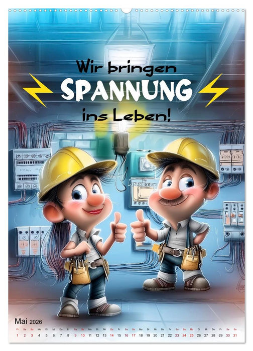 Elektrikersprüche (CALVENDO Wandkalender 2026)