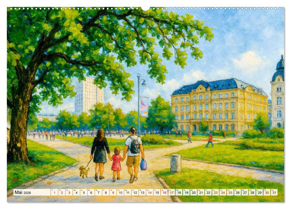 Warschau Impressionen - Historische Orte in leuchtenden Farben (CALVENDO Wandkalender 2026)