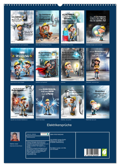 Elektrikersprüche (CALVENDO Premium Wandkalender 2026)