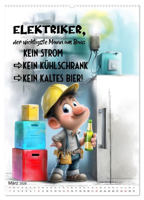 Elektrikersprüche (CALVENDO Premium Wandkalender 2026)