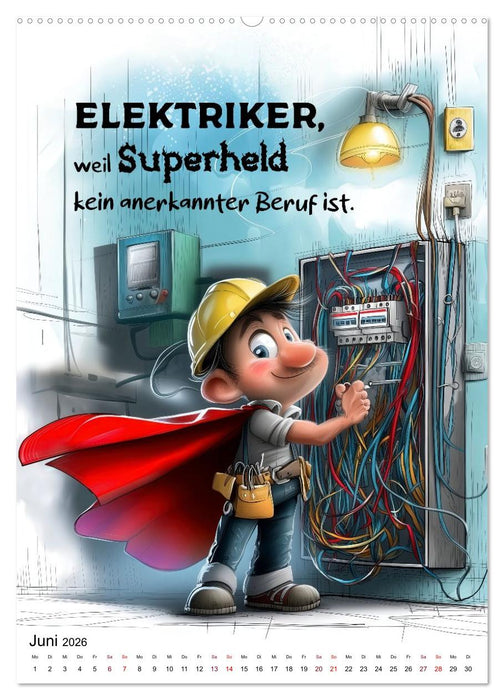 Elektrikersprüche (CALVENDO Premium Wandkalender 2026)