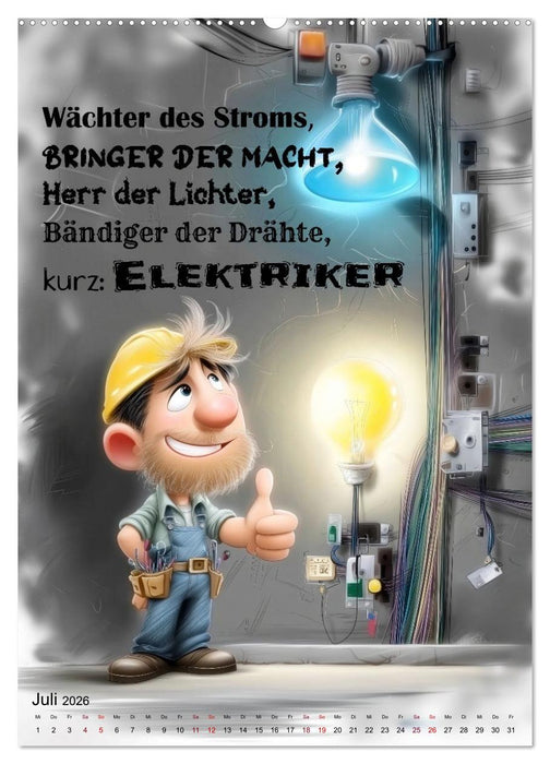 Elektrikersprüche (CALVENDO Premium Wandkalender 2026)