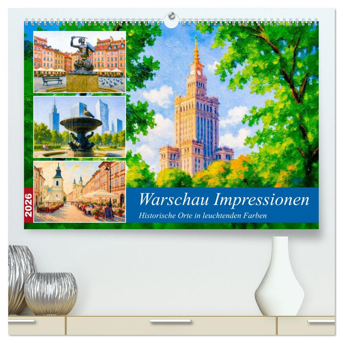 Warschau Impressionen - Historische Orte in leuchtenden Farben (CALVENDO Premium Wandkalender 2026)