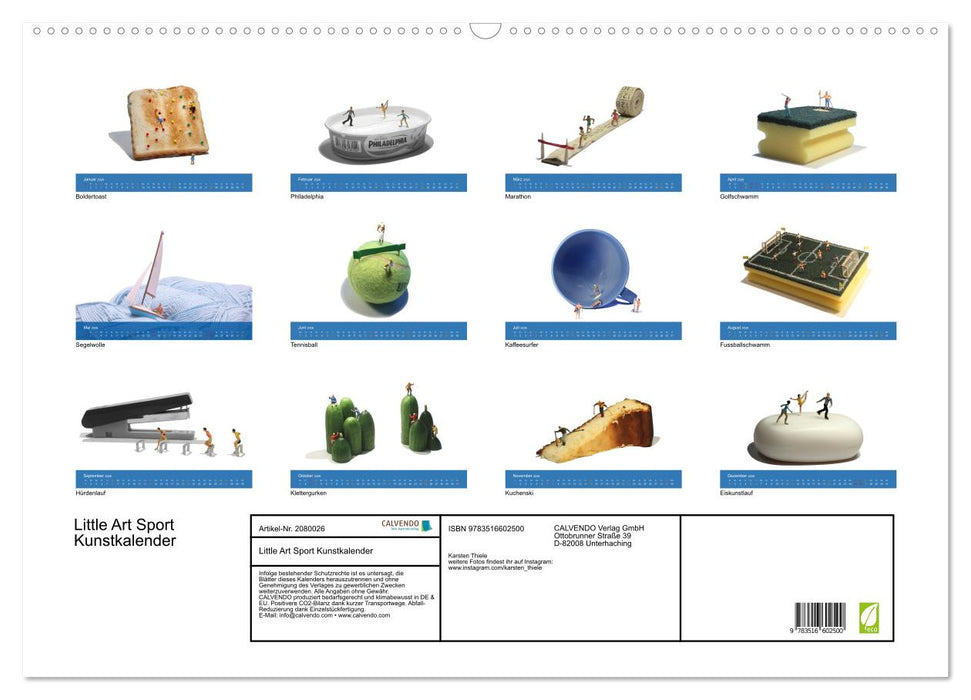 Little Art Sport Kunstkalender (CALVENDO Wandkalender 2026)