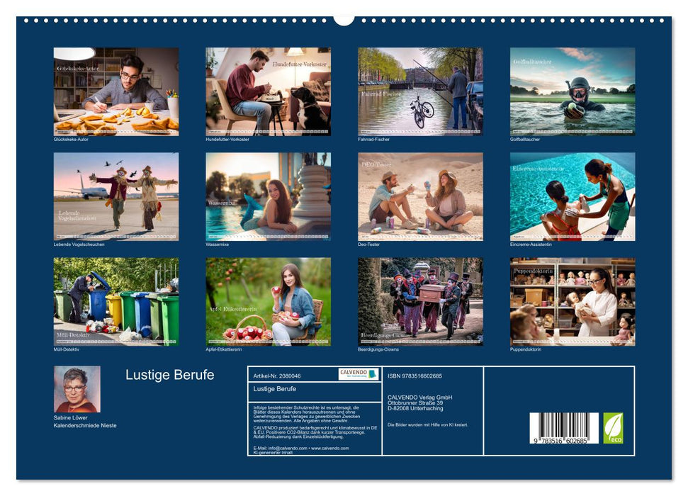 Lustige Berufe (CALVENDO Premium Wandkalender 2026)
