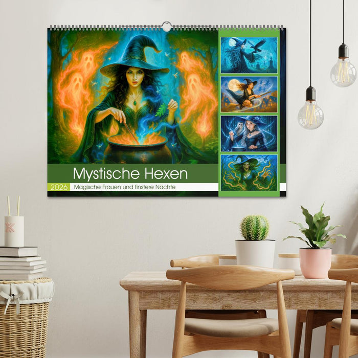 Mystische Hexen - Magische Frauen und finstere Nächte (CALVENDO Wandkalender 2026)