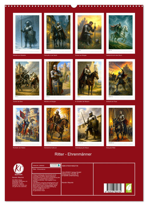 Ritter - Ehrenmänner (CALVENDO Premium Wandkalender 2026)