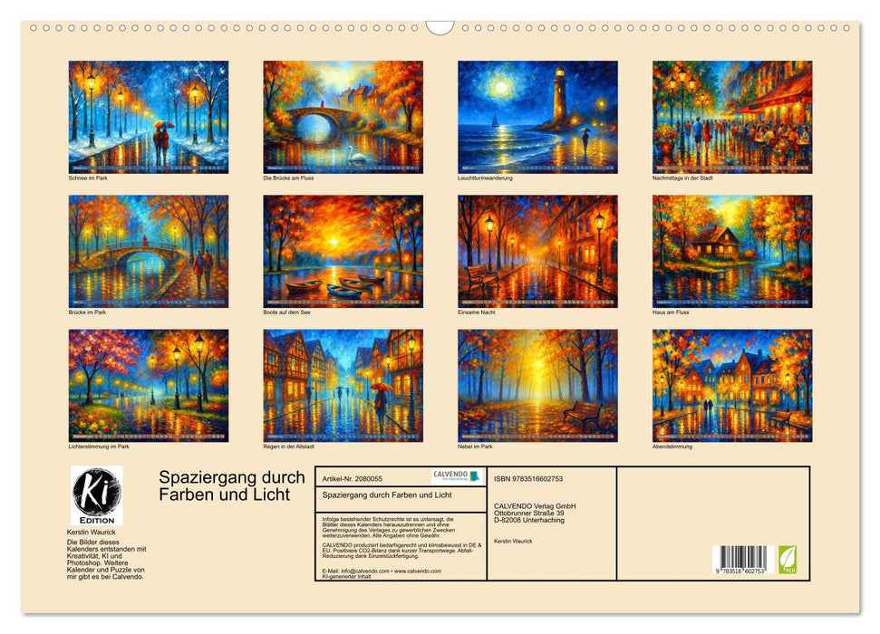 Spaziergang durch Farben und Licht (CALVENDO Wandkalender 2026)