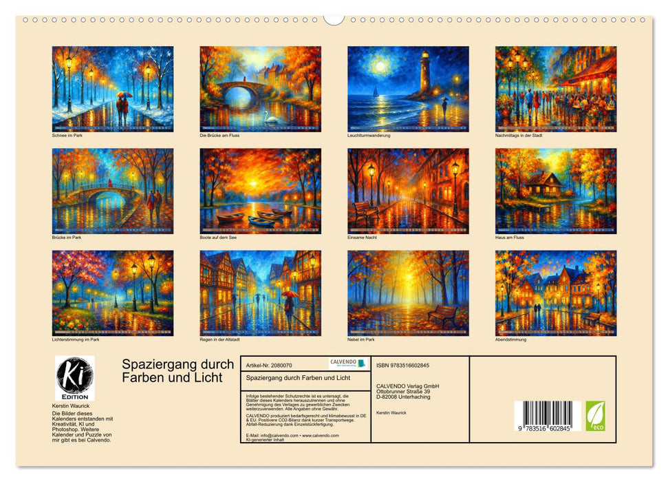 Spaziergang durch Farben und Licht (CALVENDO Premium Wandkalender 2026)