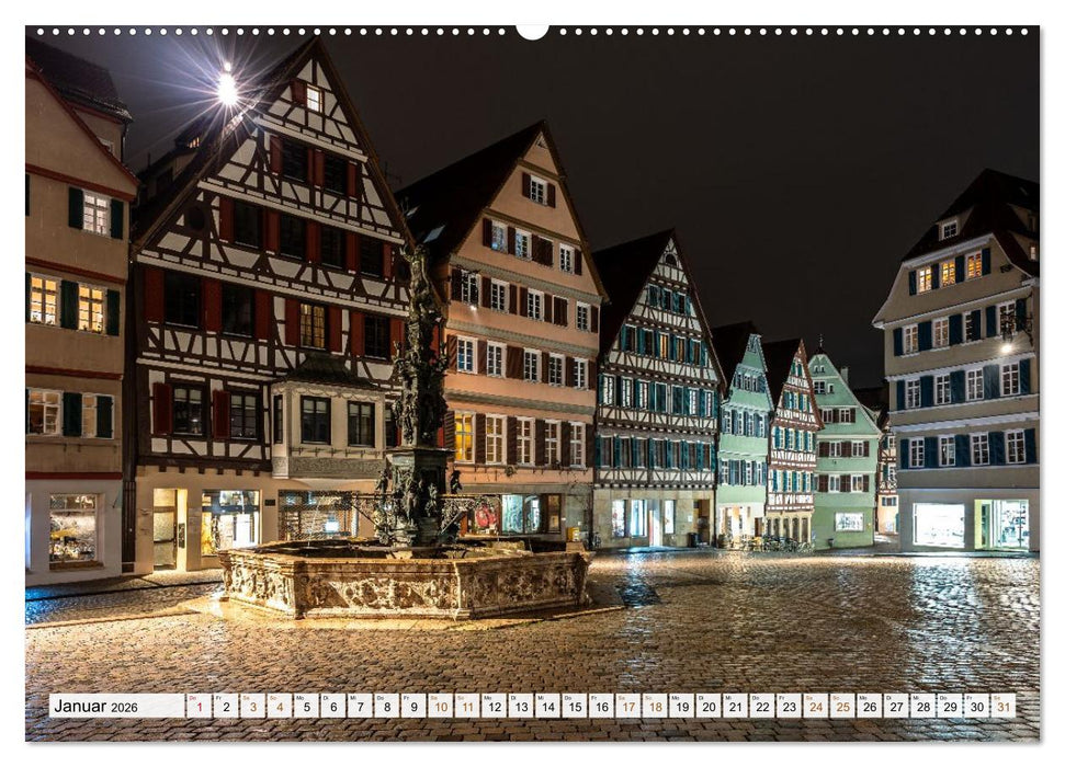 Nachts in Tübingen (CALVENDO Wandkalender 2026)