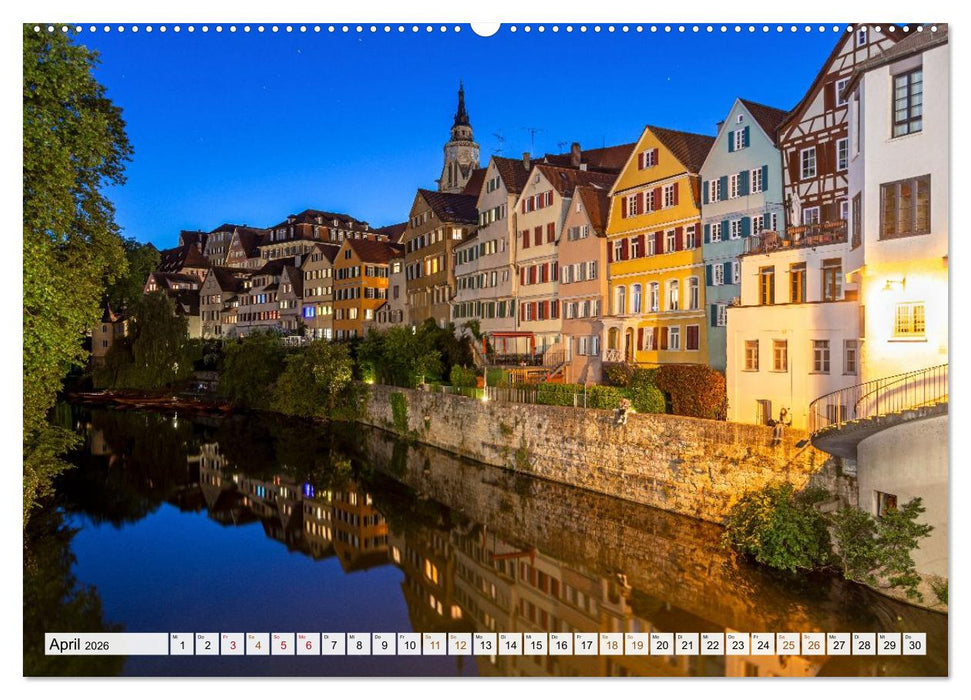 Nachts in Tübingen (CALVENDO Wandkalender 2026)