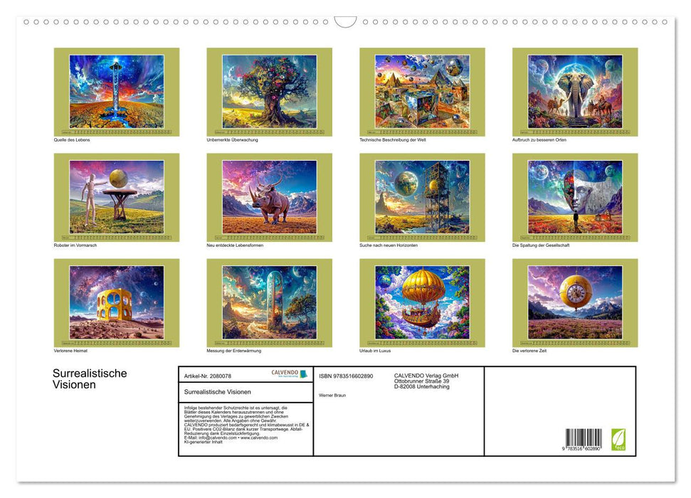 Surrealistische Visionen (CALVENDO Wandkalender 2026)