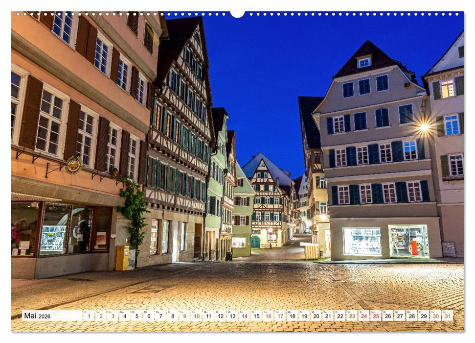Nachts in Tübingen (CALVENDO Premium Wandkalender 2026)