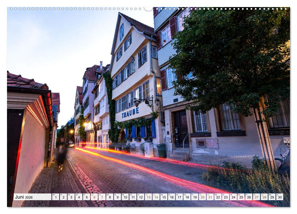 Nachts in Tübingen (CALVENDO Premium Wandkalender 2026)