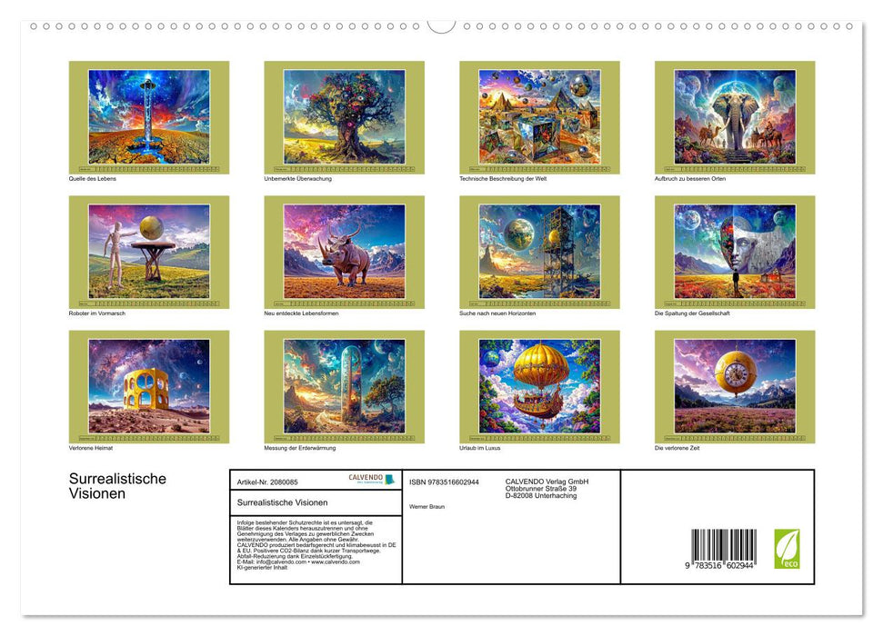 Surrealistische Visionen (CALVENDO Premium Wandkalender 2026)